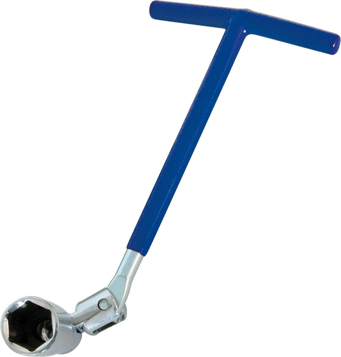 Clé à bougie Carpoint 21 mm - poignée en T - articulée - acier - ergonomique - pour bougies d'allumage difficiles d'accès