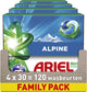 Dosettes de lessive Ariel 4en1 alpine - 4 x 30 lavages