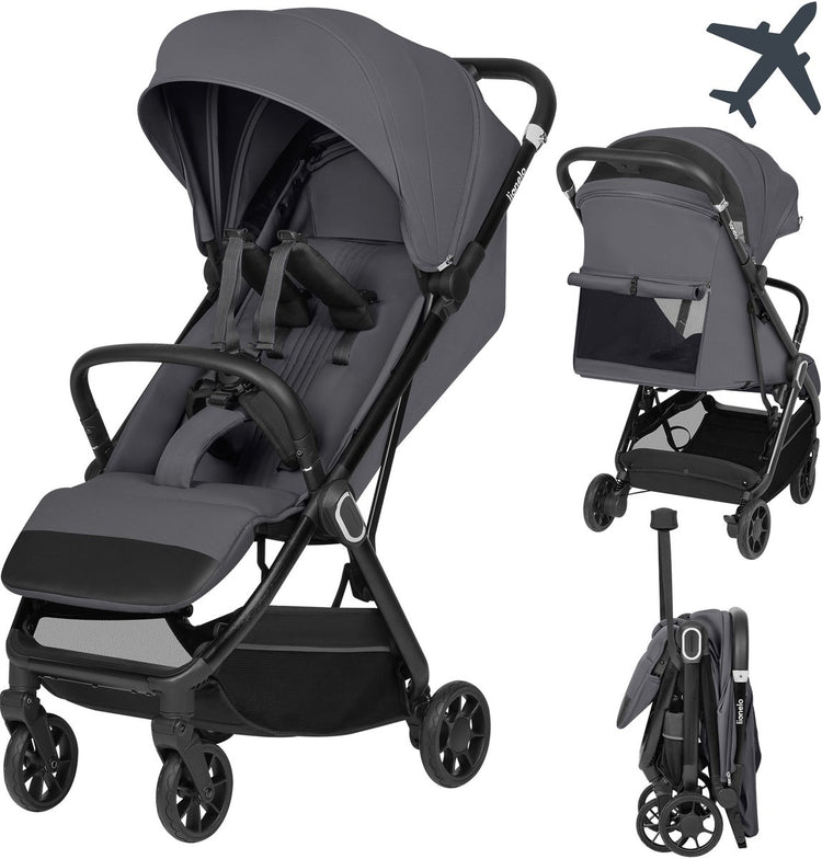 Lionelo Bess Buggy – poussette ultra compacte 6 m – 22 kg – poids léger de 7,5 kg – pliable automatiquement d'une seule main – capote XXL UPF50+ – position allongée 83 cm – ceinture magnétique 5 points – roues suspendues à 360° – facile à voyager