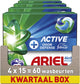 Dosettes lessives Ariel 4en1 + défense active des odeurs - 4 x 15 lavages