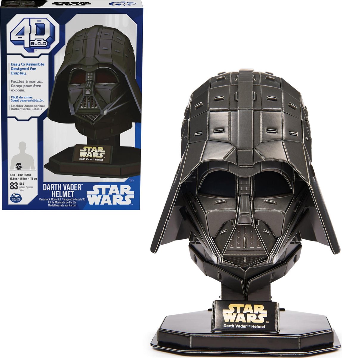 4d build star wars - dark vador - puzzle 3d - 83 pièces - kit de construction en carton