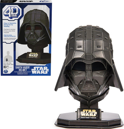 4d build star wars - dark vador - puzzle 3d - 83 pièces - kit de construction en carton