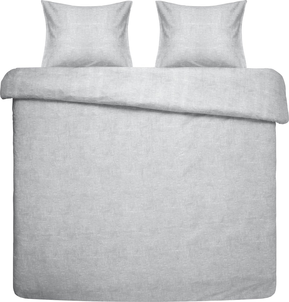 Damai housse de couette ebba - coton bio - 240x200 220 cm - gris + 2 taies d'oreiller 60x70