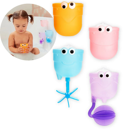 Jouets de bain Munchkin - chutes - entonnoir à eau et tasses - lot de 4 tasses avec entonnoir à eau - jouets de bain - à partir de 6 mois