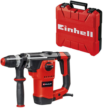 Marteau perforateur électrique Einhell te-rh 32-1600 4f - 1600 w - nombre de courses 4 600 min - 4,5 ans - sds-plus - 4 fonctions : marteau perforateur perçage burinage avec ou sans verrouillage du burin - incl. mallette de transport et de rangement