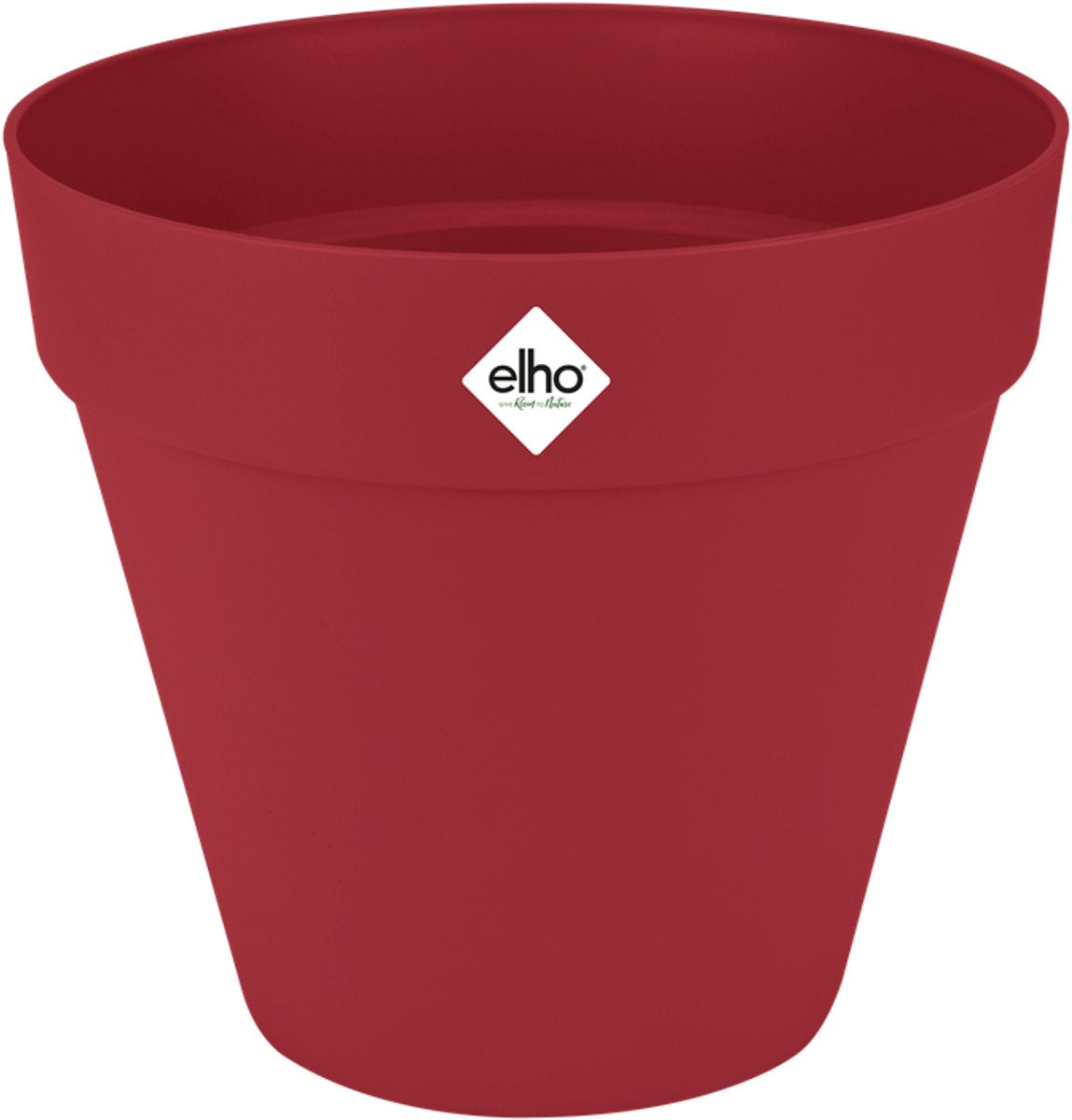 Elho loft urban round 50 - pot de fleur d'extérieur - ø 48,5 x h 44,5 cm - rouge théâtre