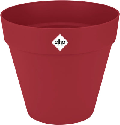 Elho loft urban round 50 - pot de fleur d'extérieur - ø 48,5 x h 44,5 cm - rouge théâtre