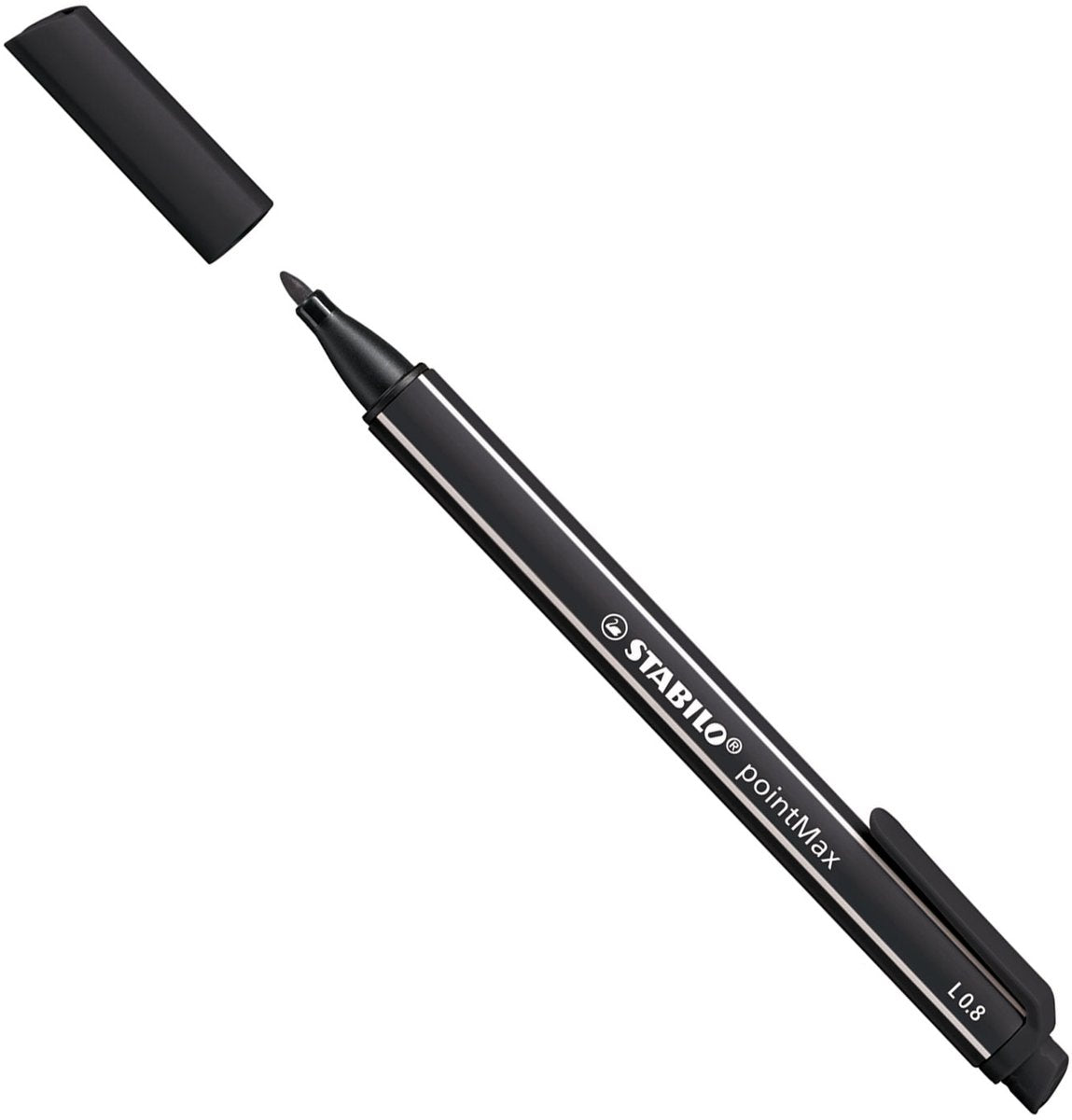 Stabilo Pointmax Hardtip Fineliner Black (488 46)