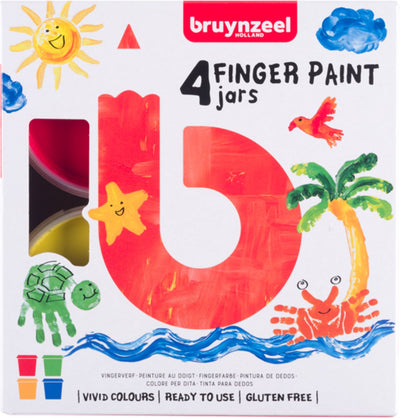 Bruynzeel • set de peinture au doigt à base d'eau | 4x85ml