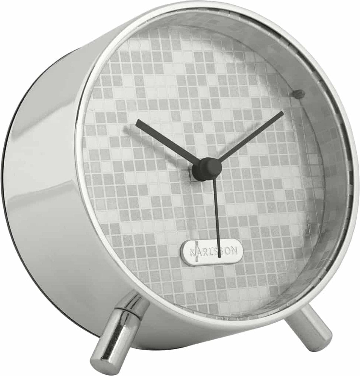 Karlsson réveil disco - argent - ø11cm - scandinave - réveil pour chambre - réveils