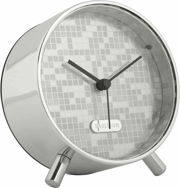 Karlsson réveil disco - argent - ø11cm - scandinave - réveil pour chambre - réveils