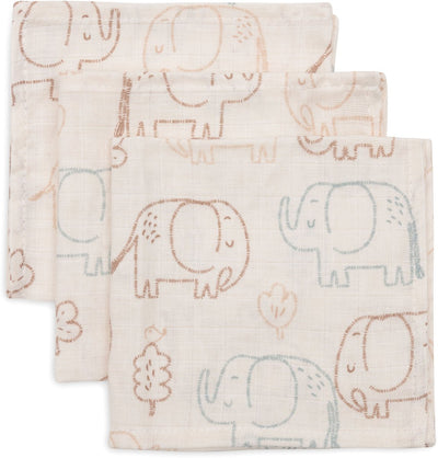 Jollein gant de bouche hydrophile basic - contes d'éléphants - 3 pièces