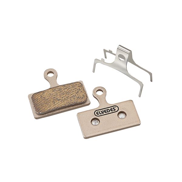 Kit plaquettes de frein à disque Elvedes Shimano BR-M666, M785, M985, M988, R785, RS785 - fritté (1 paire)