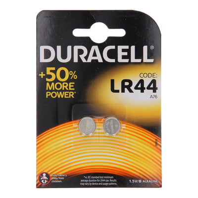 Duracell alcaline LR44 A76 V13GA 76A 1,5 V blister 2 pièces