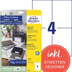 Etiquettes avery 6124 105 x 148