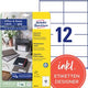 Etiquettes avery 3424-10 105 x 48