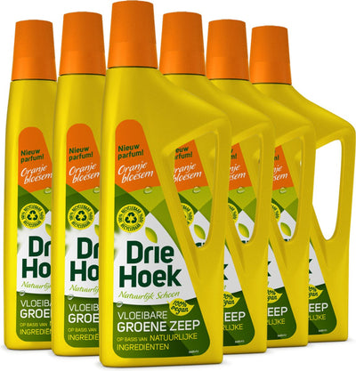 Savon liquide Triangle - fleur d'oranger - 6 x 725ml