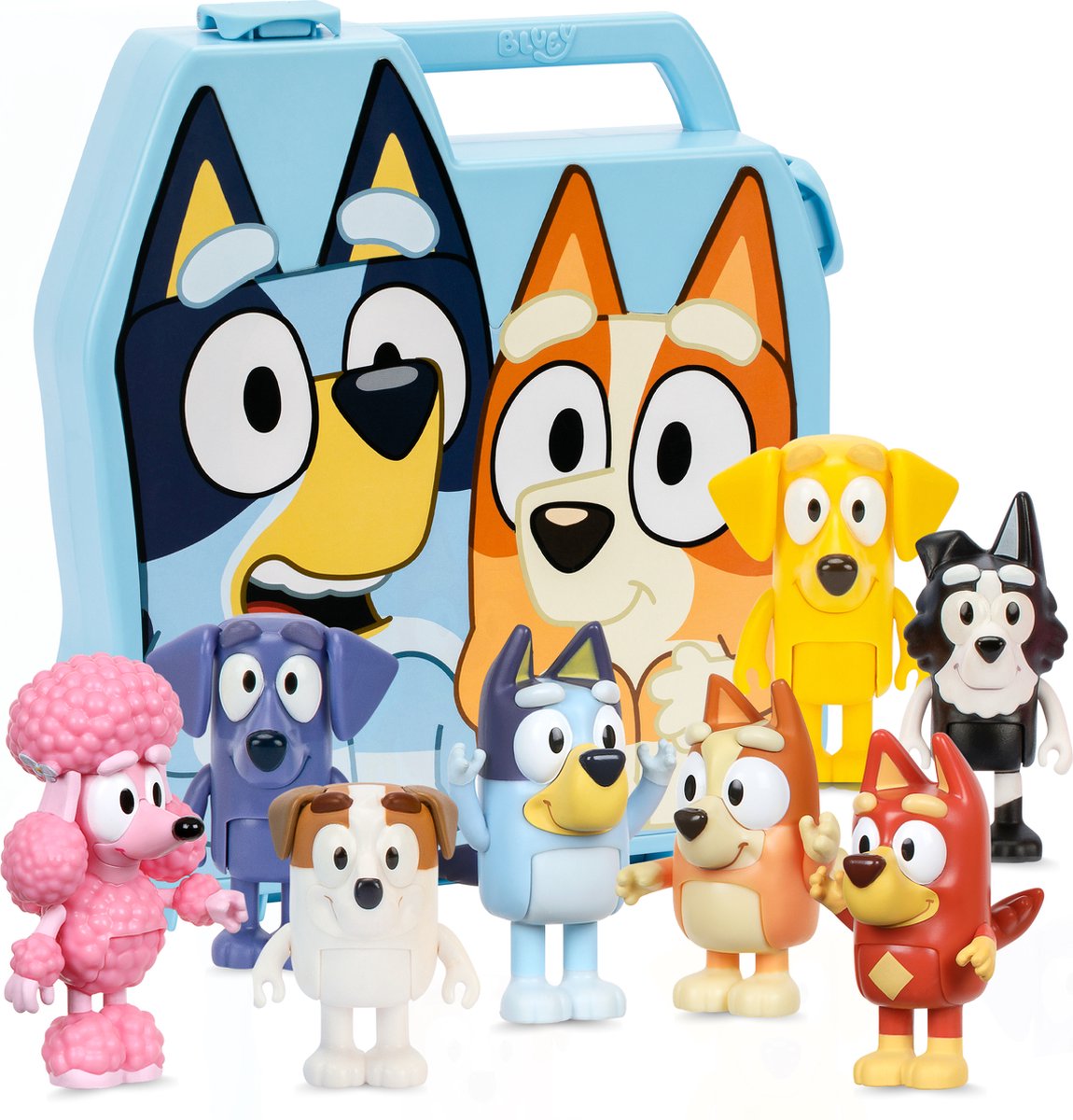 Bluey Go Suitcase avec 8 figurines