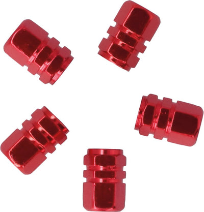 Carpoint bouchons de valve voiture rouge | bouchons de valve universels pour voiture | 5 pièces