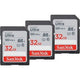 Carte mémoire Sandisk ultra 32 Go SDHC UHS-I classe 10 pack de 3