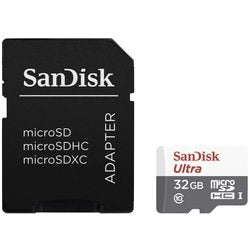 Carte mémoire Sandisk Ultra Lite MicroSDHC UHS-I avec onglet adaptateur SD classe 32 Go
