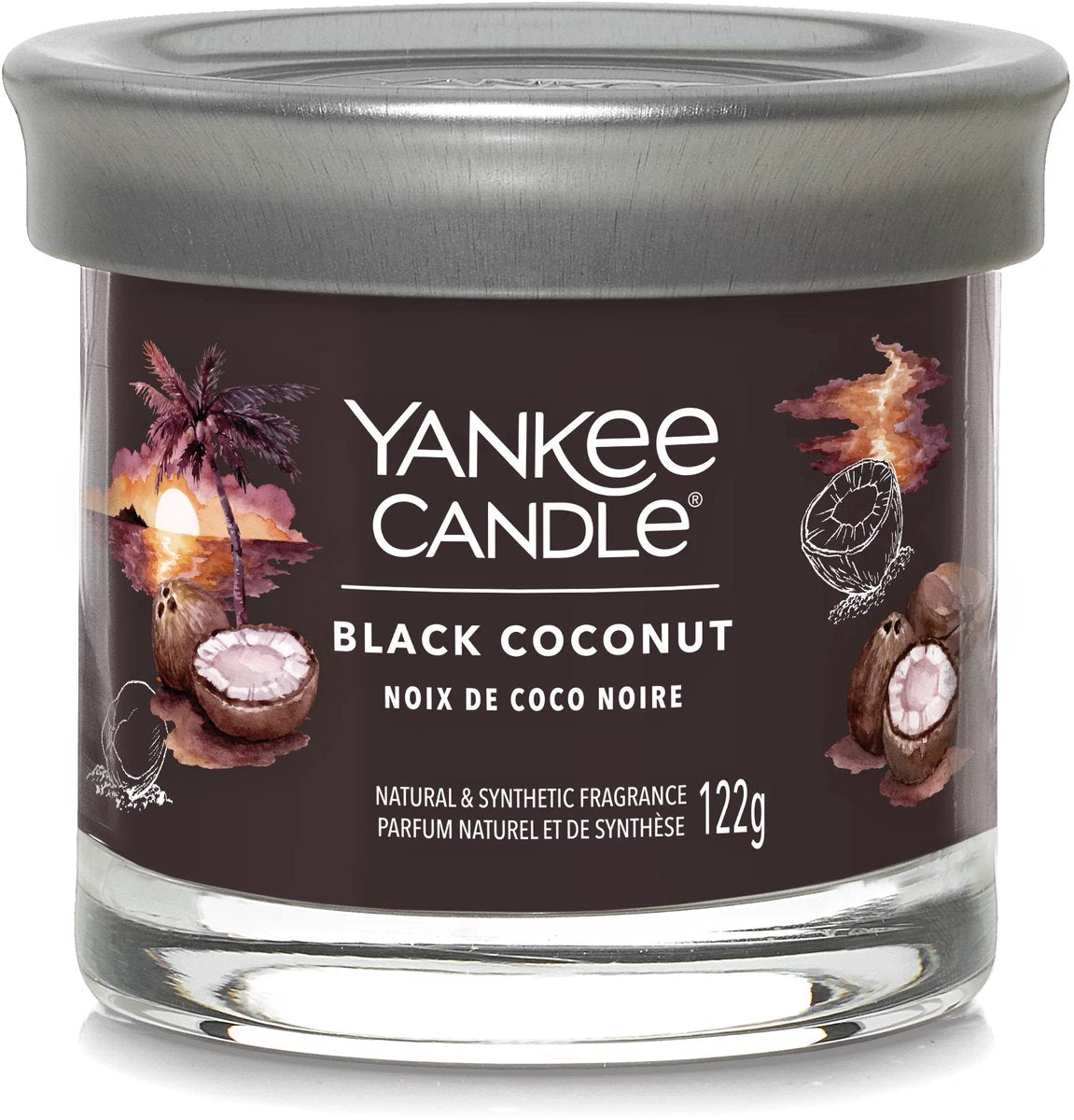 Bougie Yankee - petit gobelet noix de coco noire