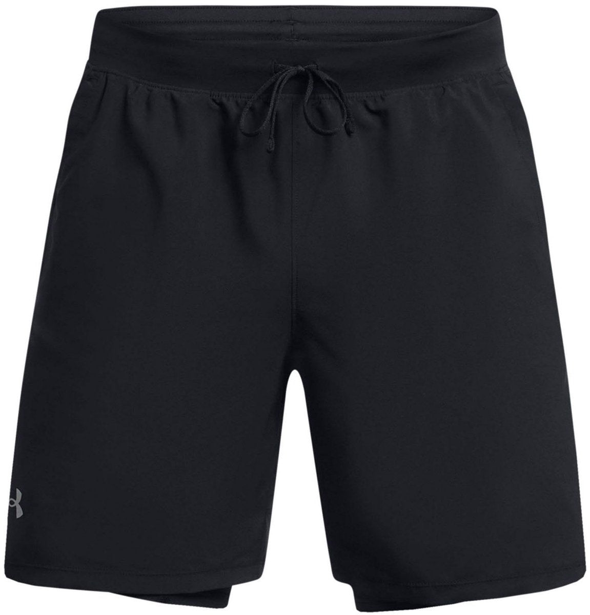Under Armour UA Launch 7'' 2-in-1 Shorts-BLK Pantalon de sport pour hommes - Noir - Réfléchissant