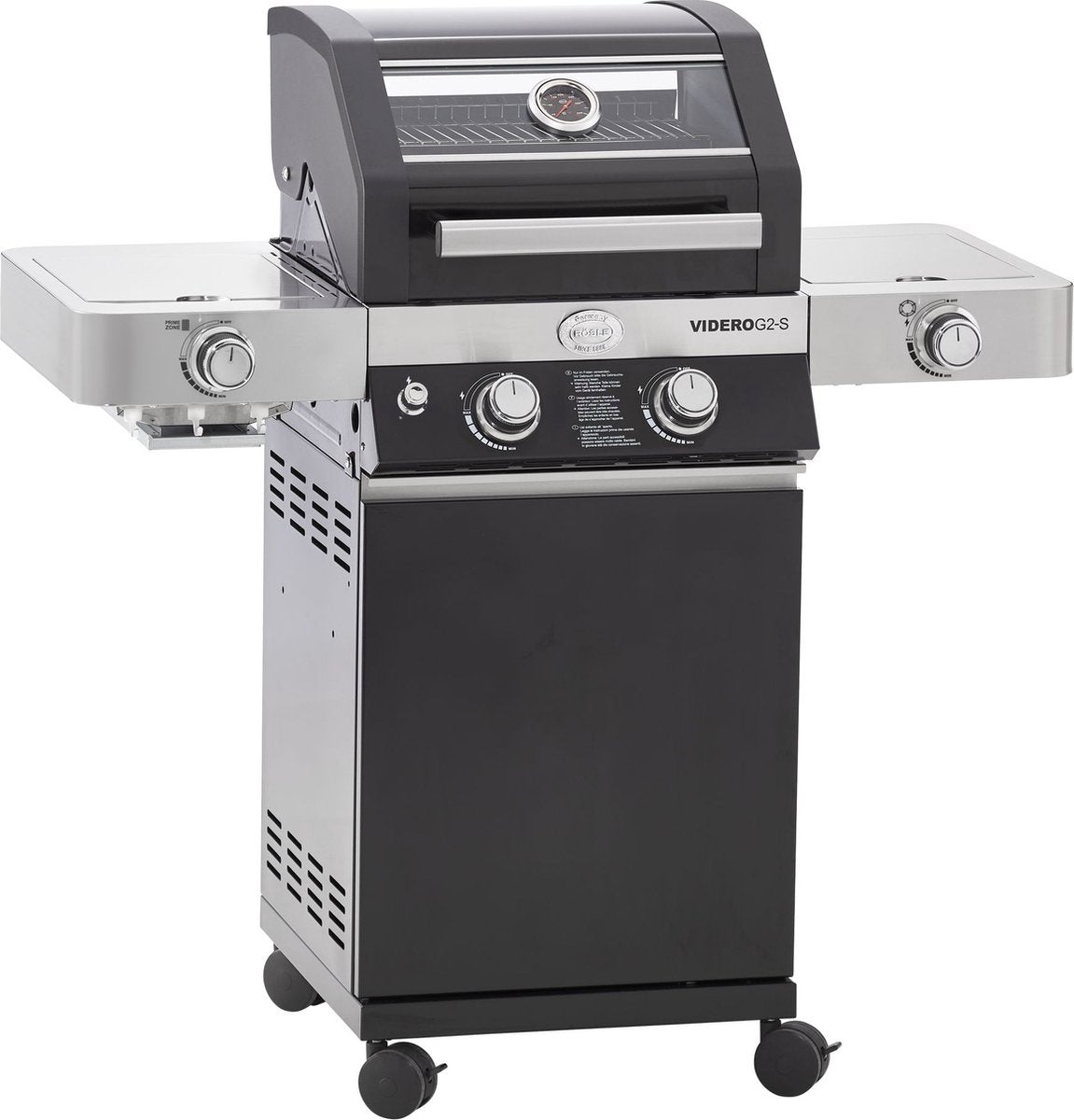 Barbecue Rösle - barbecue gaz videro g2-s vario 30 mbar - acier inoxydable - noir