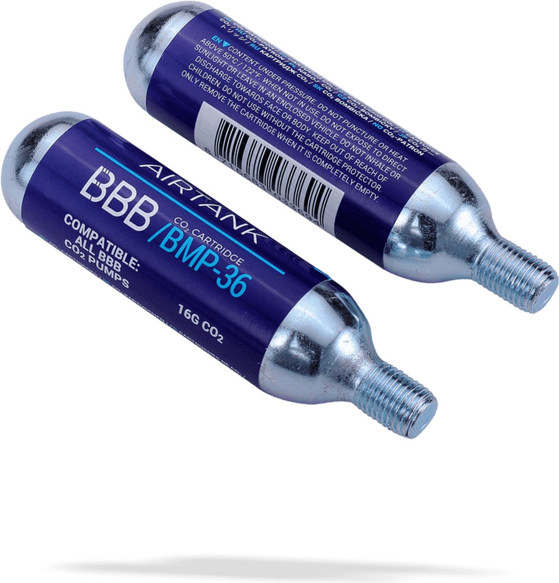 Réservoirs d'air Bbb bmp-35 co2 cartouche de co2 filetée de rechange 16 g - 2 pcs.