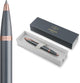 Parker dans un stylo à bille | collection touche finale | finition ardoise | moyen | bleu | emballage cadeau