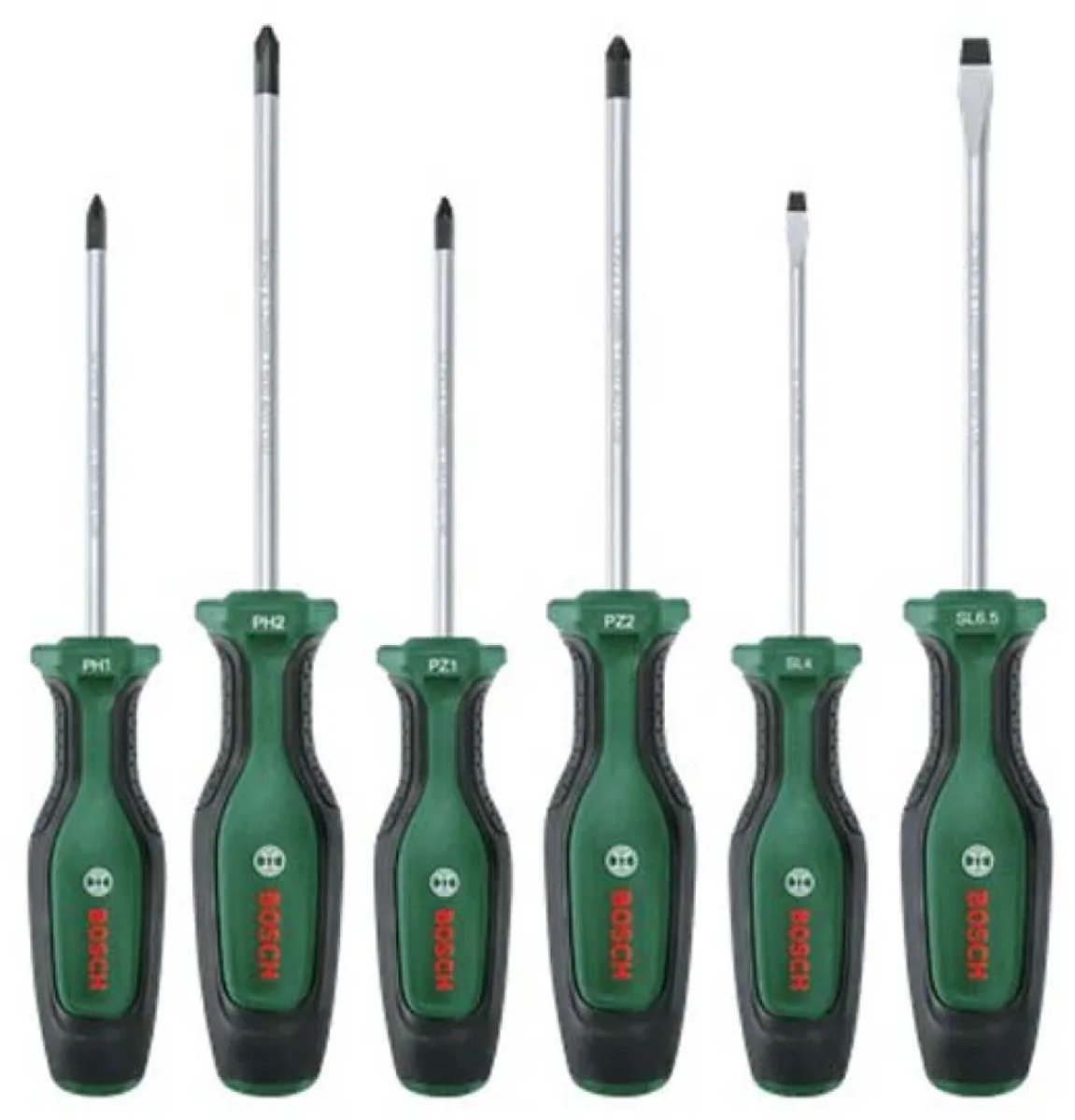 Jeu de tournevis Bosch vert 6 pièces - 1600a02bx7