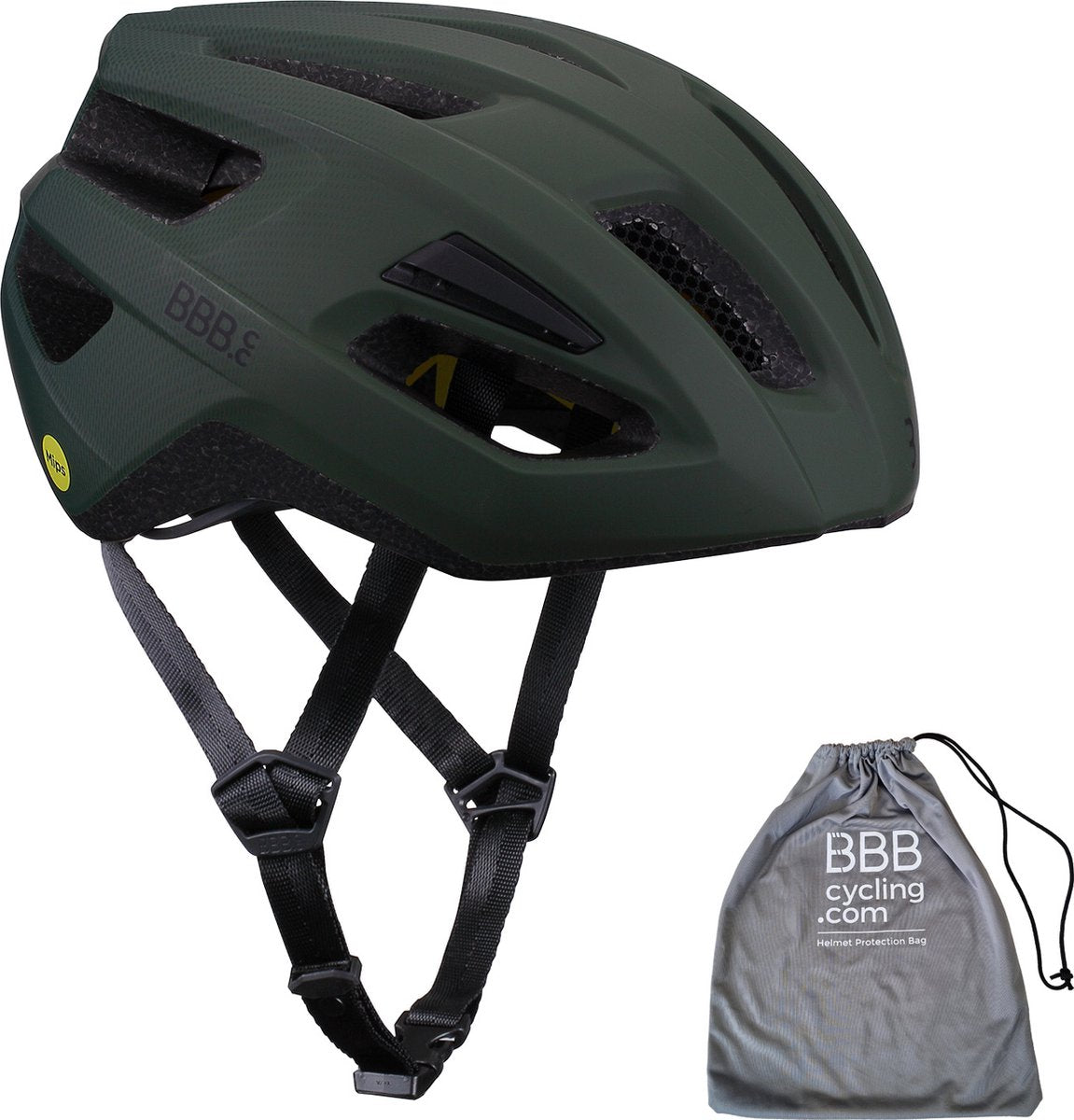 Bbb cycling dune mips 2.0 casque de vélo adultes - casque vtt casque de vélo de course avec sac pour casque - casque de cyclisme - casque de vélo femme - casque de vélo homme - vert olive - taille m - bhe-22t