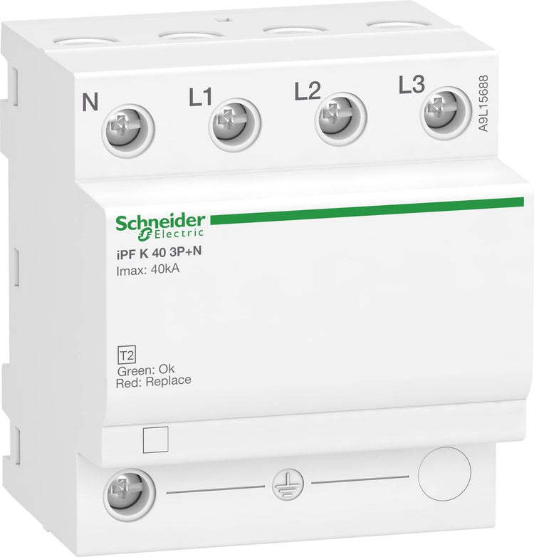 Schneider electric acti 9 - limiteur de surtension - ipf40 t2 c 3p+n 4m - tt, tns
