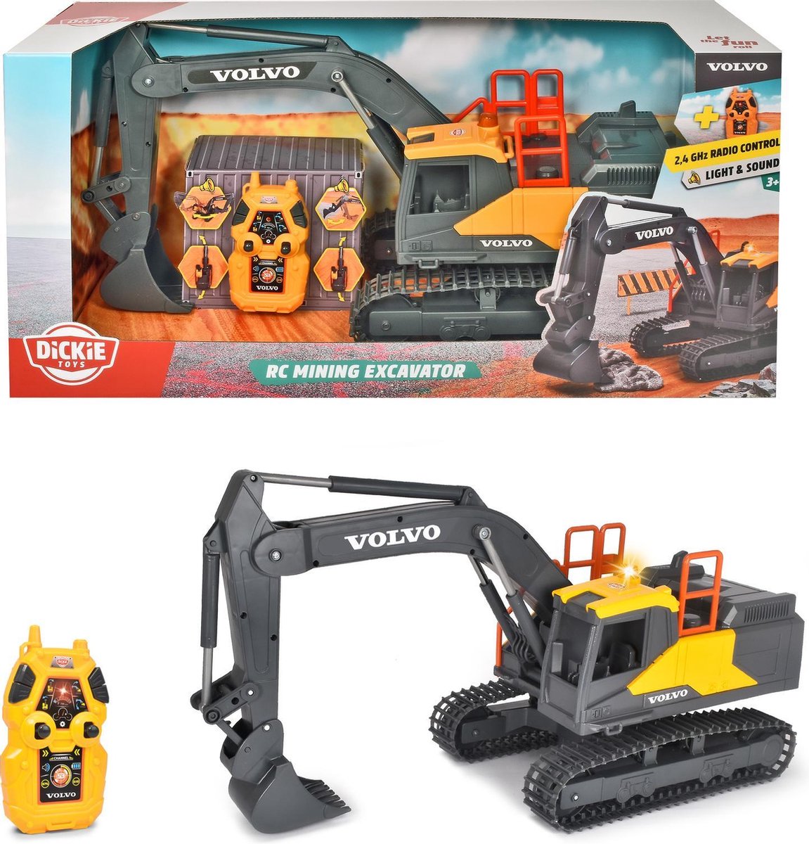Dickie RC Volvo mini excavatrice contrôlable