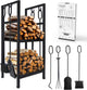 Adler - stockage du bois - 2 niveaux - construction en acier - incl. outils
