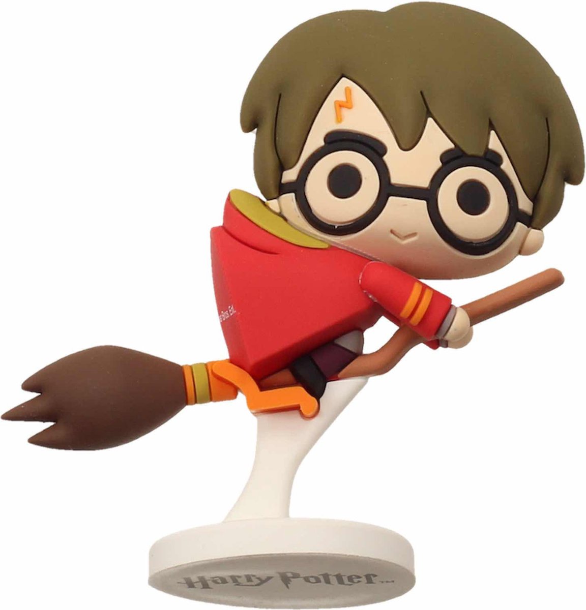 Mini figurine en caoutchouc avec cape rouge nimbus Harry Potter