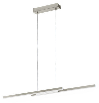 Lampe suspendue intelligente Eglo connect.z fraioli-z - 105,5 cm - gris blanc - lumière blanche rgb réglable - dimmable - zigbee