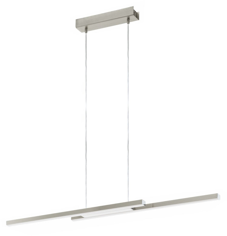 Lampe suspendue intelligente Eglo connect.z fraioli-z - 105,5 cm - gris blanc - lumière blanche rgb réglable - dimmable - zigbee
