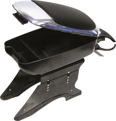 Accoudoir Carpoint universel - chrome noir - avec porte-gobelet de rangement - réglable - amélioration du confort