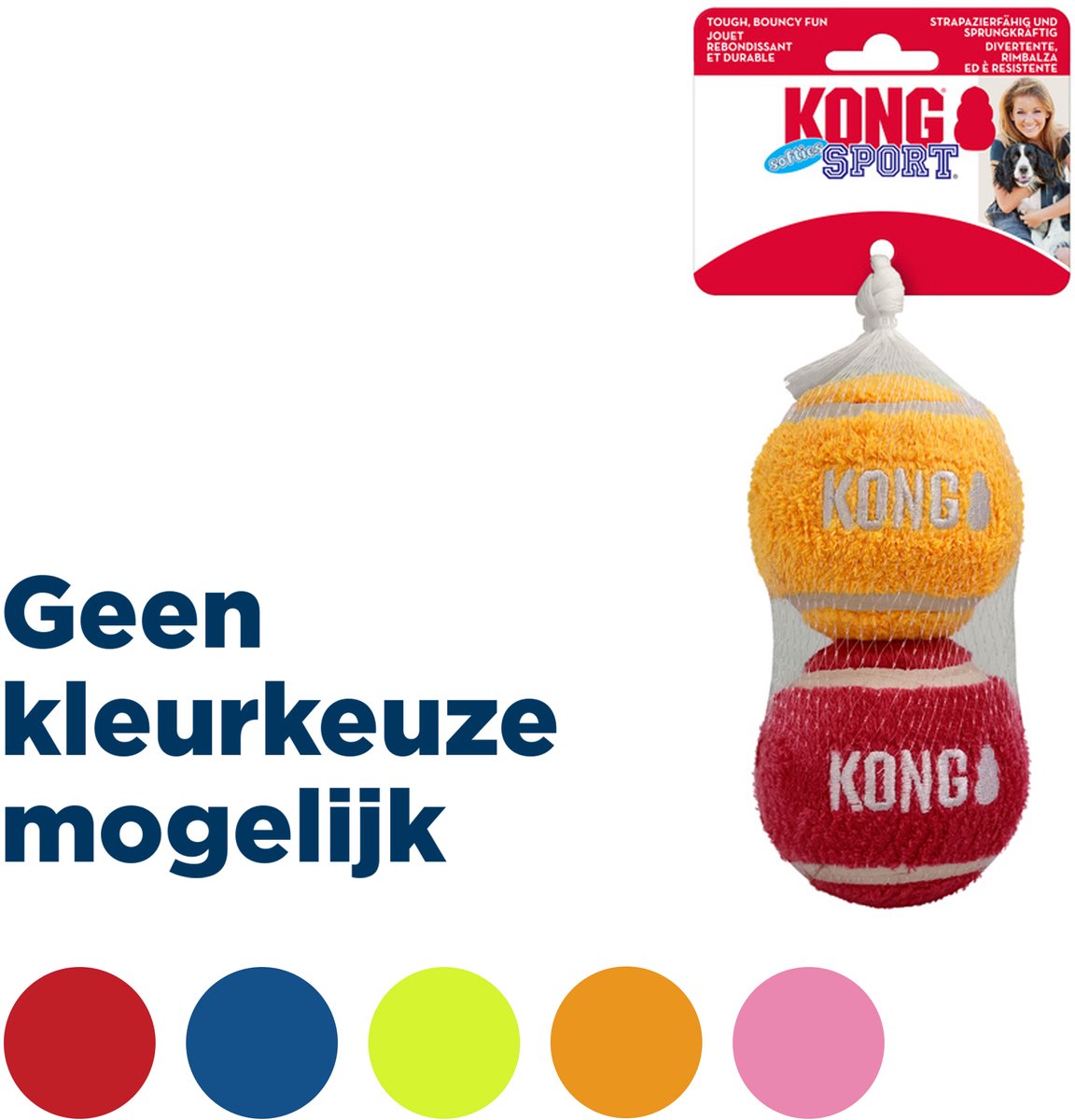Kong sport softies balles - jouets pour chiens - assortiment de 2 pièces grandes