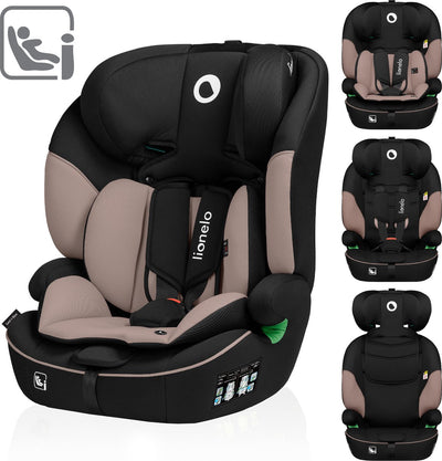 Siège auto Lionelo Levi i-size 76-150 cm (9-36 kg) - groupe 1 2 3 - face à la route - ceinture 5 points - appui-tête réglable - mousse à mémoire de forme - dri-seat - ece r129 03