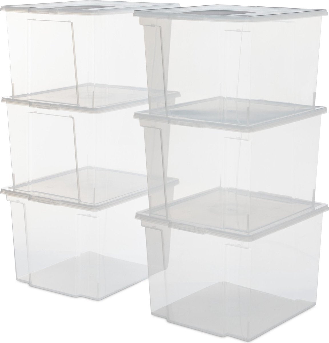 Boîte de rangement Iris utile storage box - 30l - plastique - transparent - lot de 6