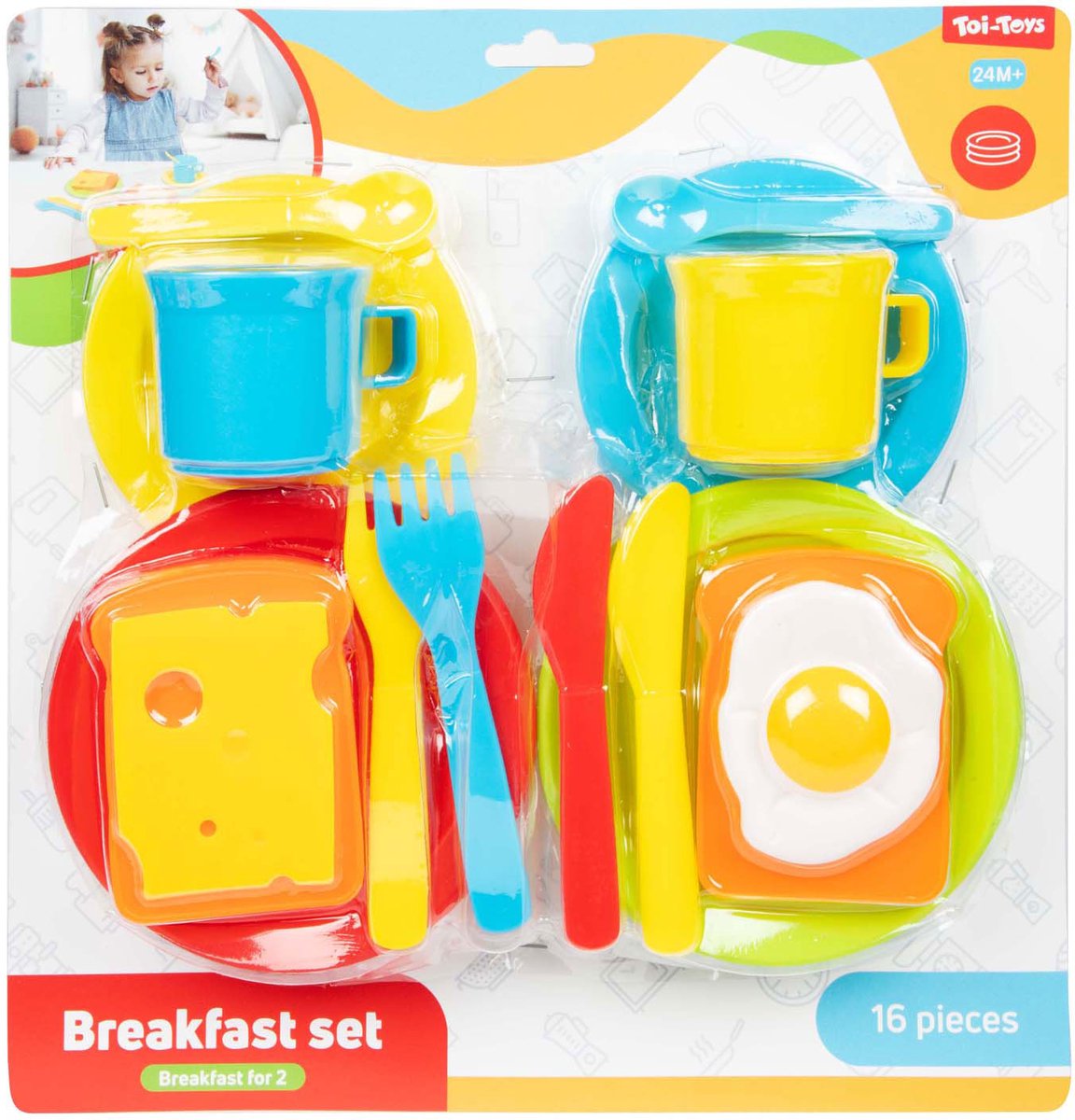 TOI-TOYS Home Food Breakfast Set, 16dlg.