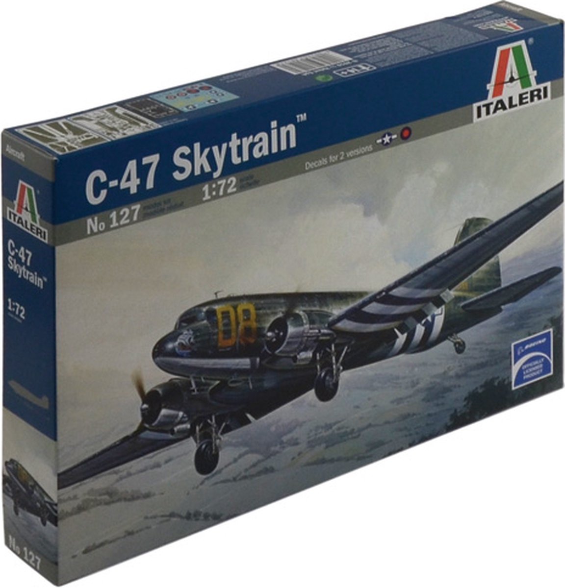 Kit de construction de maquettes Italeri - 0127 avion Douglas C-47 Skytrain en plastique - 1:72 - modélisme
