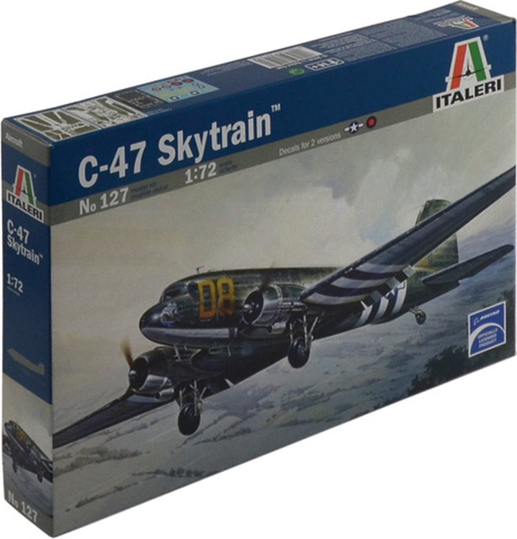 Kit de construction de maquettes Italeri - 0127 avion Douglas C-47 Skytrain en plastique - 1:72 - modélisme