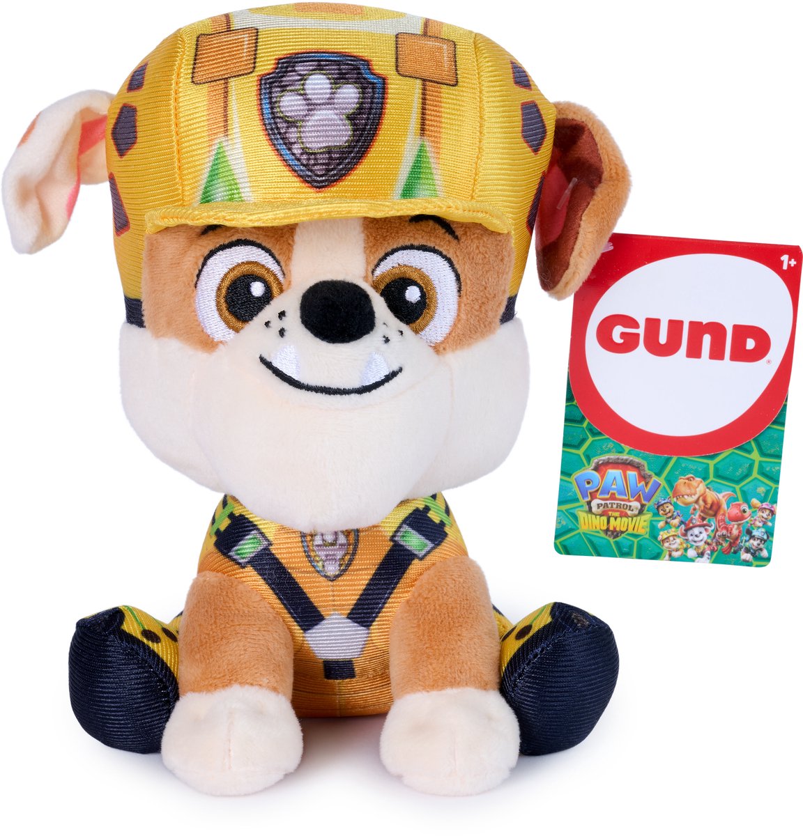 Paw Patrol Gund - la peluche du film Dino de Rubble, peluche sous licence officielle, marchandise de film, 15,2 cm