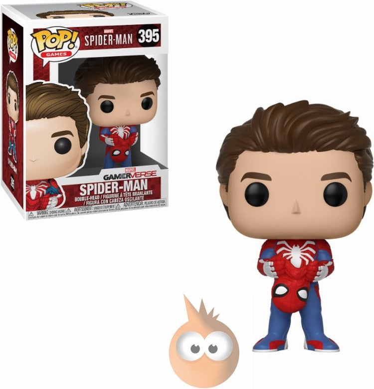 Funko pop games : marvel - spider-man série 1 - figurine de collection spider-man (démasquée) pour adultes et enfants