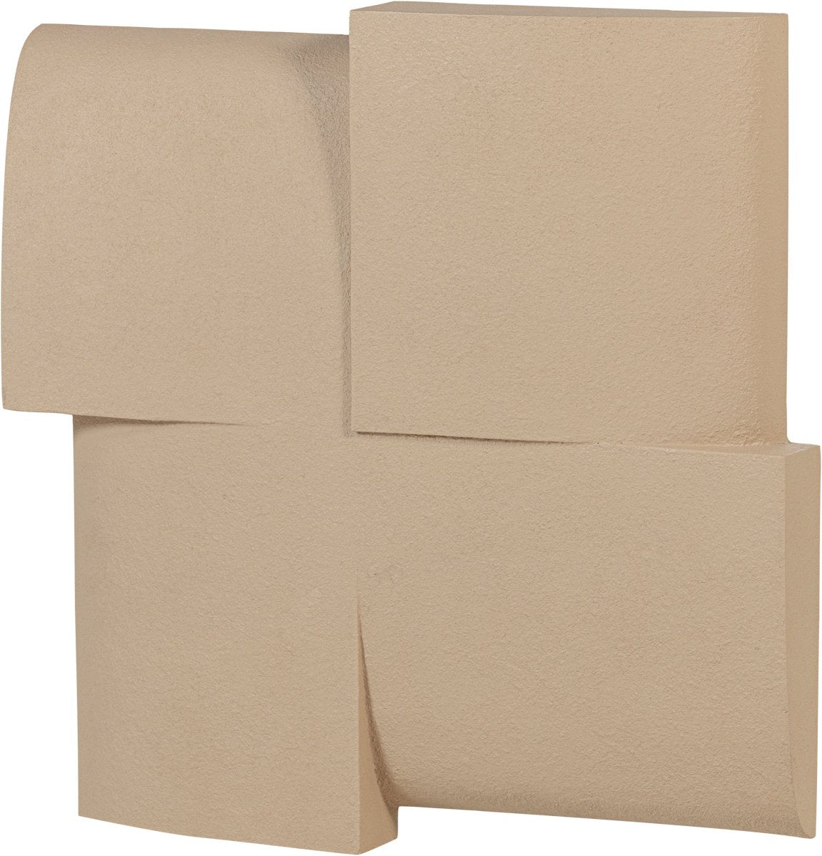 Déco murale Woood tide - aspect béton - sable - 86x86x11