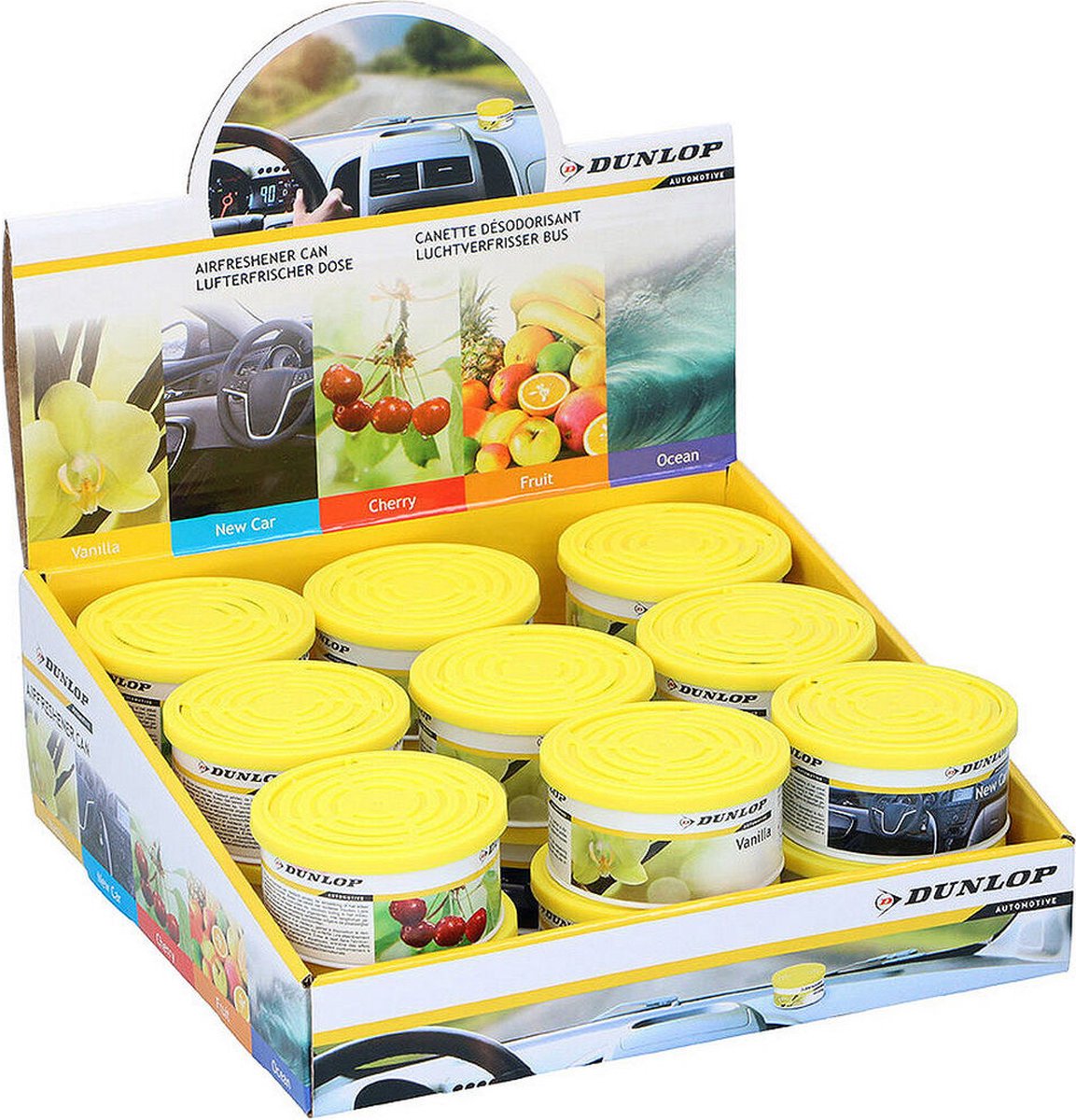 Dunlop - désodorisant bidon 5ass - métal plastique