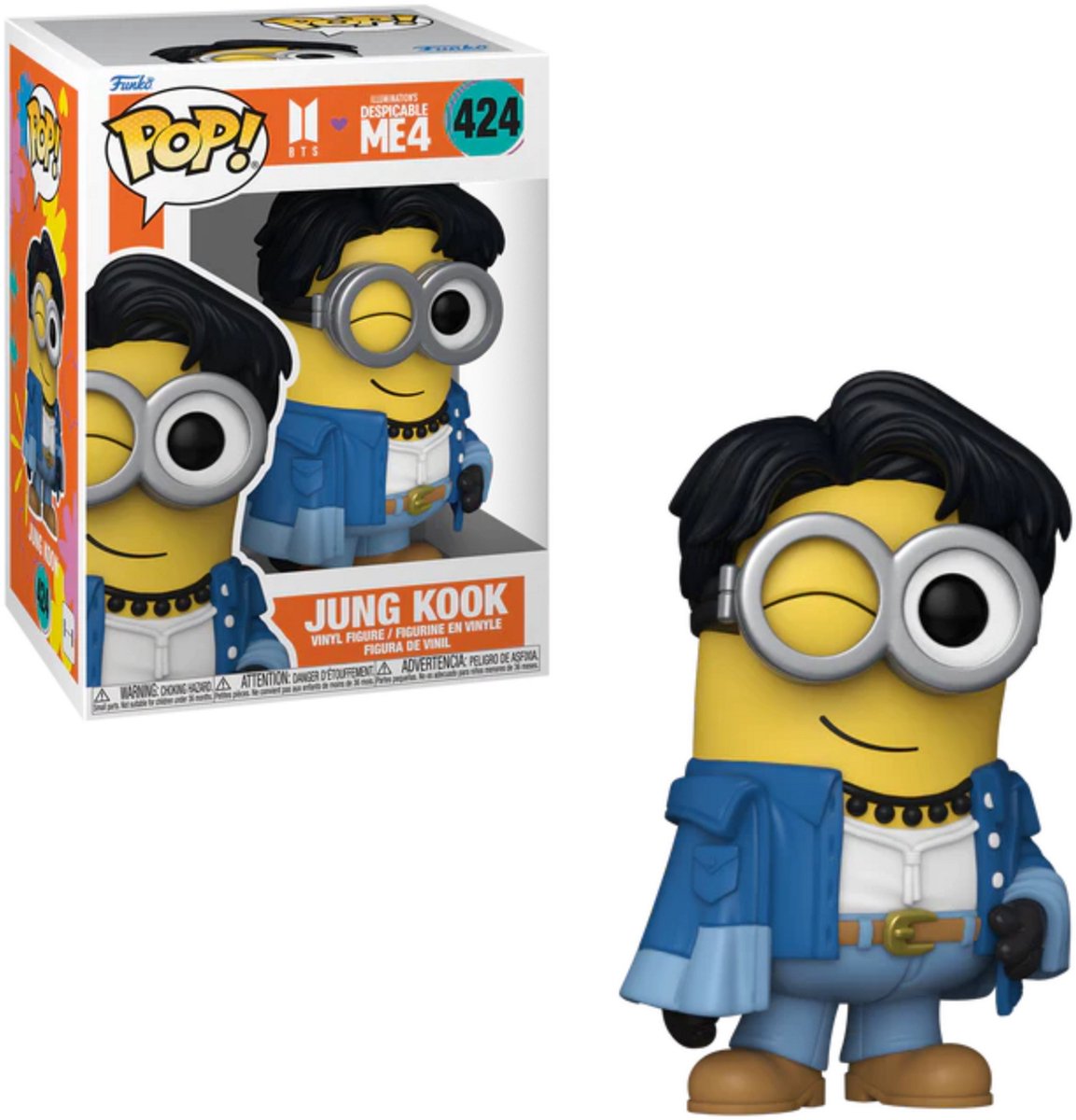 Funko Minions Moi, moche et méchant 4 - BTS - Figurine en vinyle Jung Kook 424 Pop! multicolore